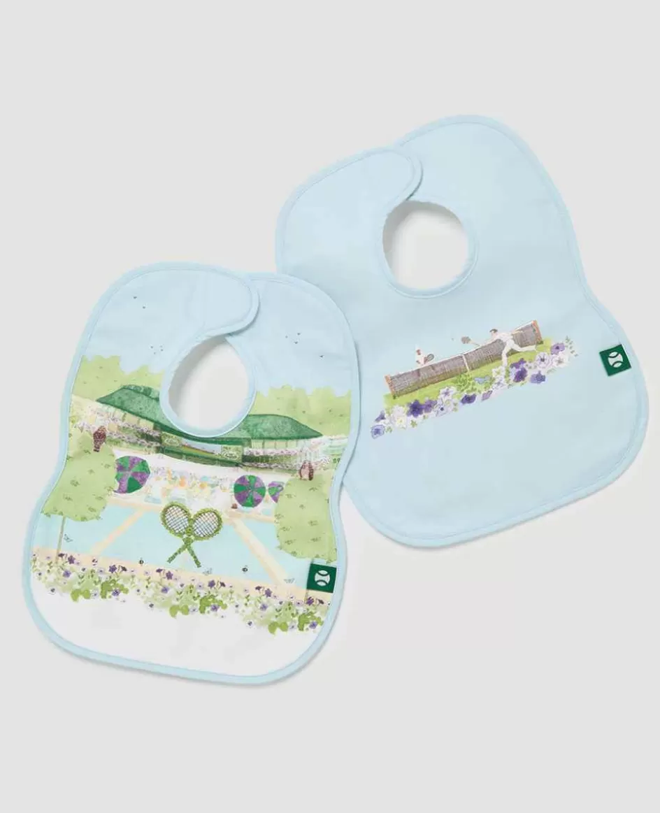 Wimbledon Baby Bib Two Pack - Tennis In A English Garden