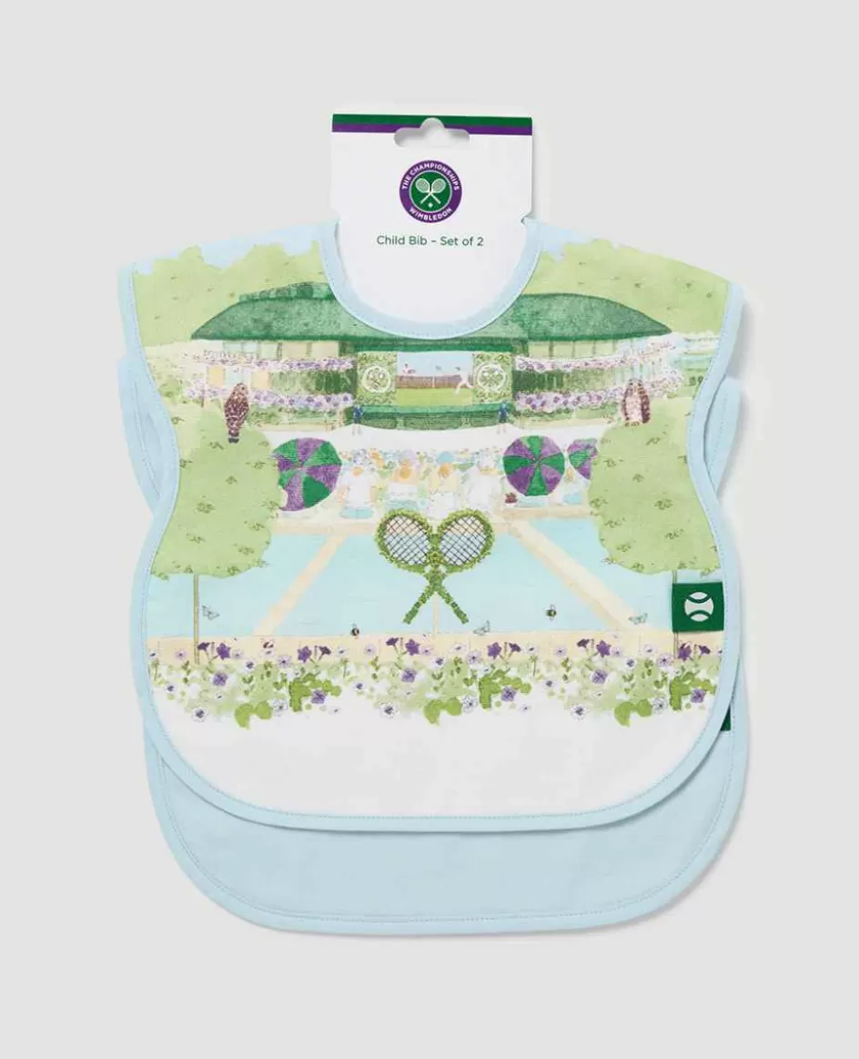 Wimbledon Baby Bib Two Pack - Tennis In A English Garden