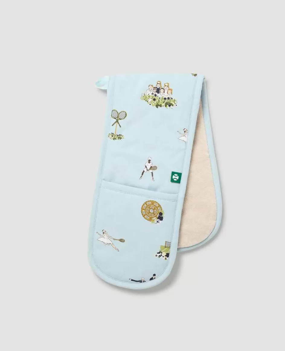 Wimbledon Double Oven Glove - Tennis In An English Garden