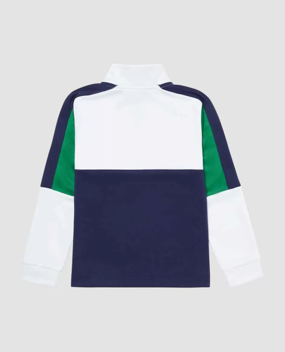Wimbledon Kids 1/4 Zip Long Sleeve Top - Multi