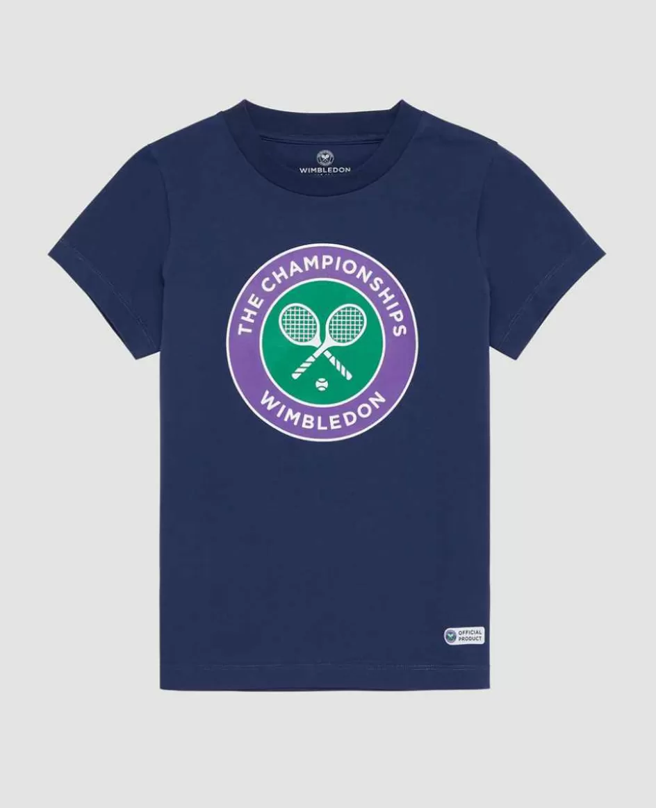 Wimbledon Kids Championships Logo T-Shirt - Navy