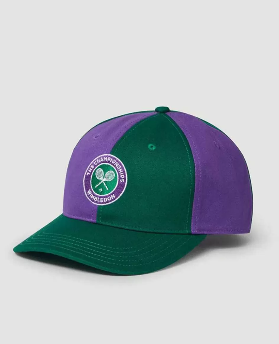 Wimbledon Kids Championships Panel Cap - Green & Purple