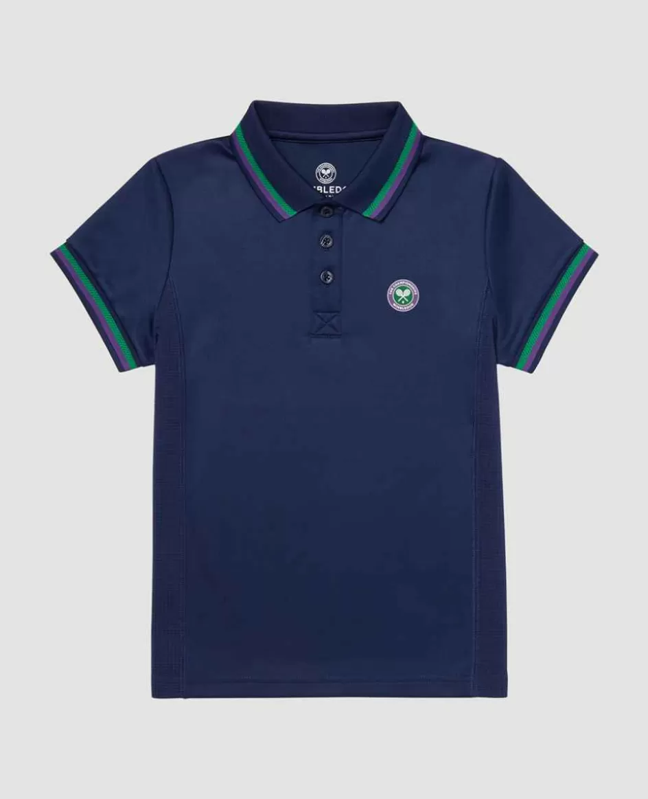 Wimbledon Kids Core Performance Polo - Navy