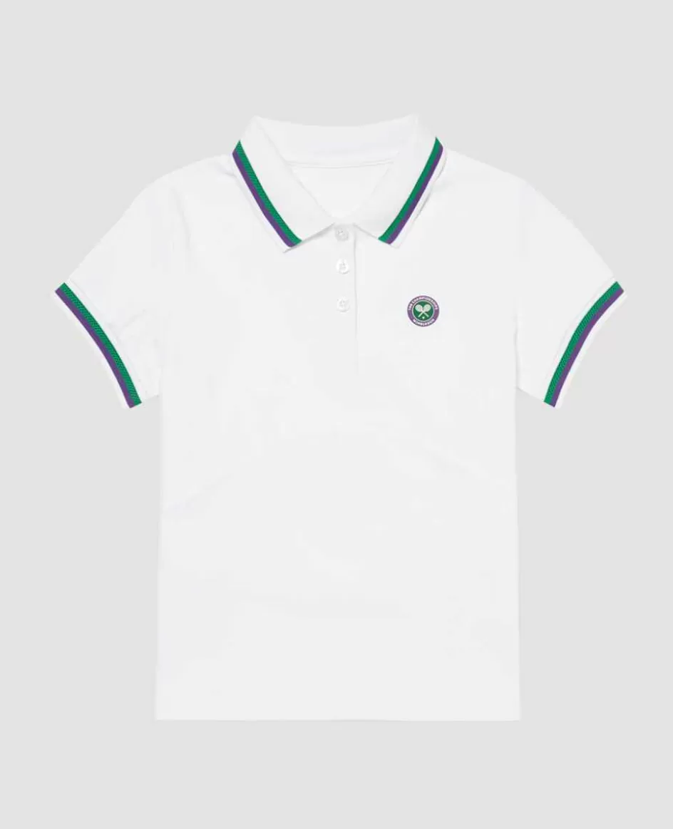 Wimbledon Kids Core Polo White