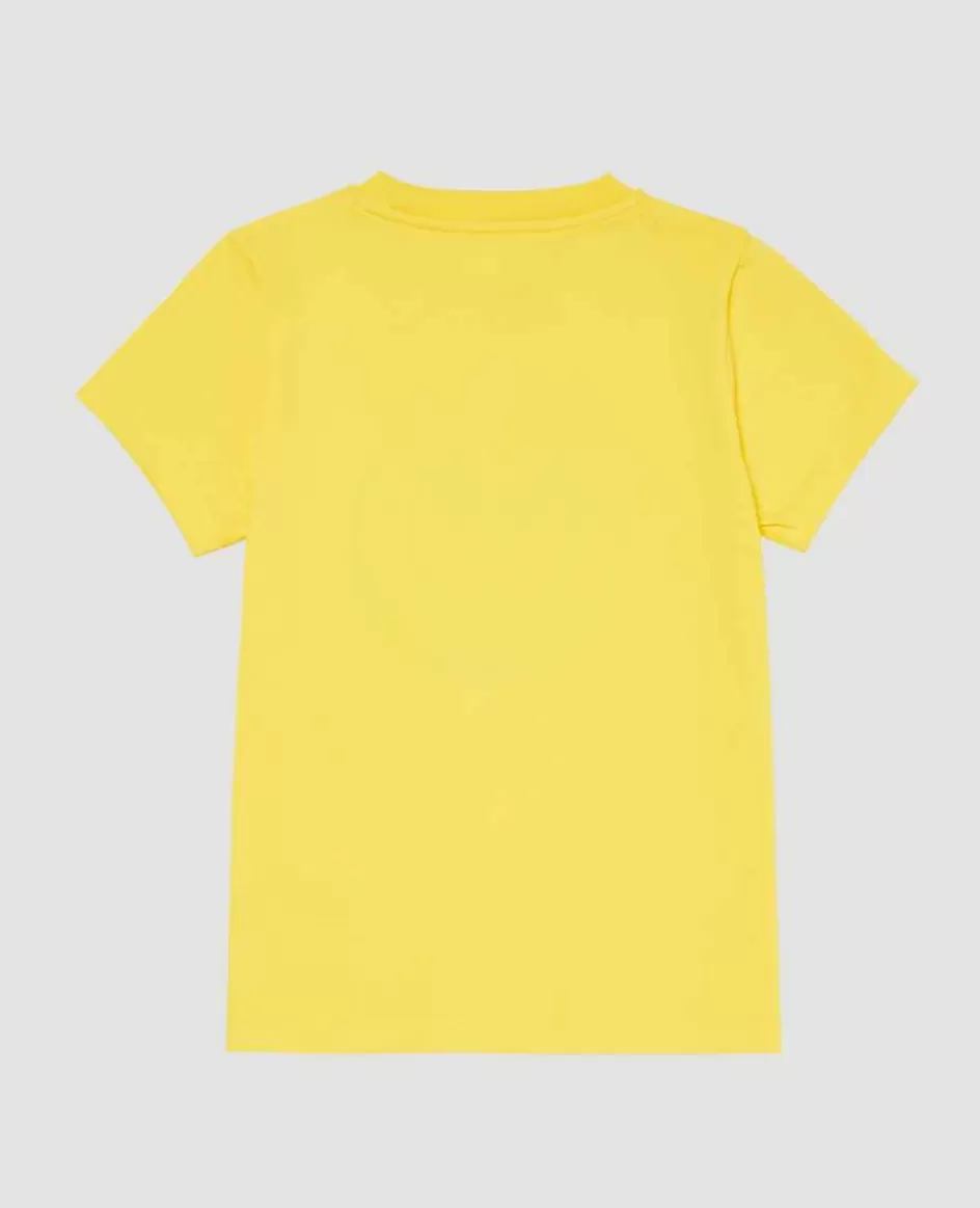 Wimbledon Kids Drawn Logo T-Shirt - Yellow