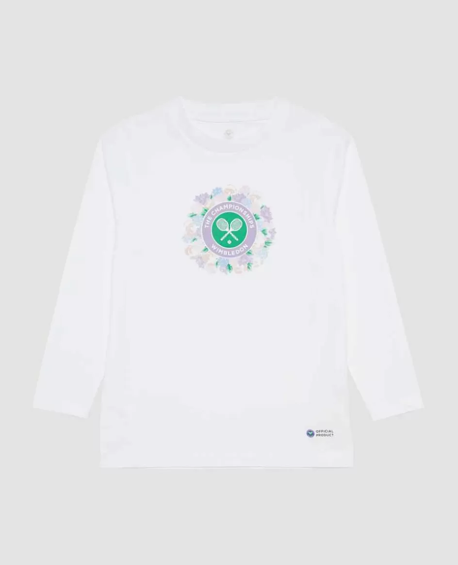 Wimbledon Kids Long Sleeve Flower T-Shirt