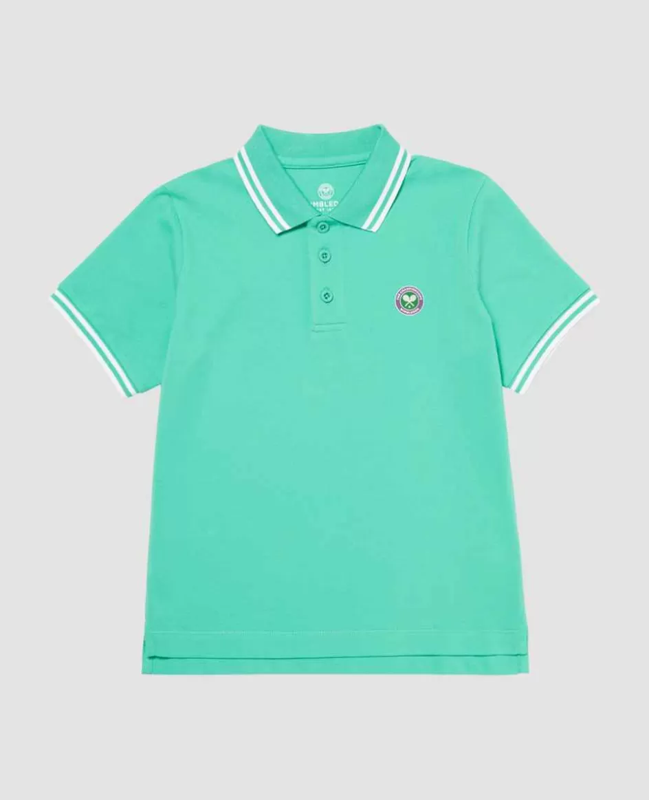 Wimbledon Kids Pique Polo - Green