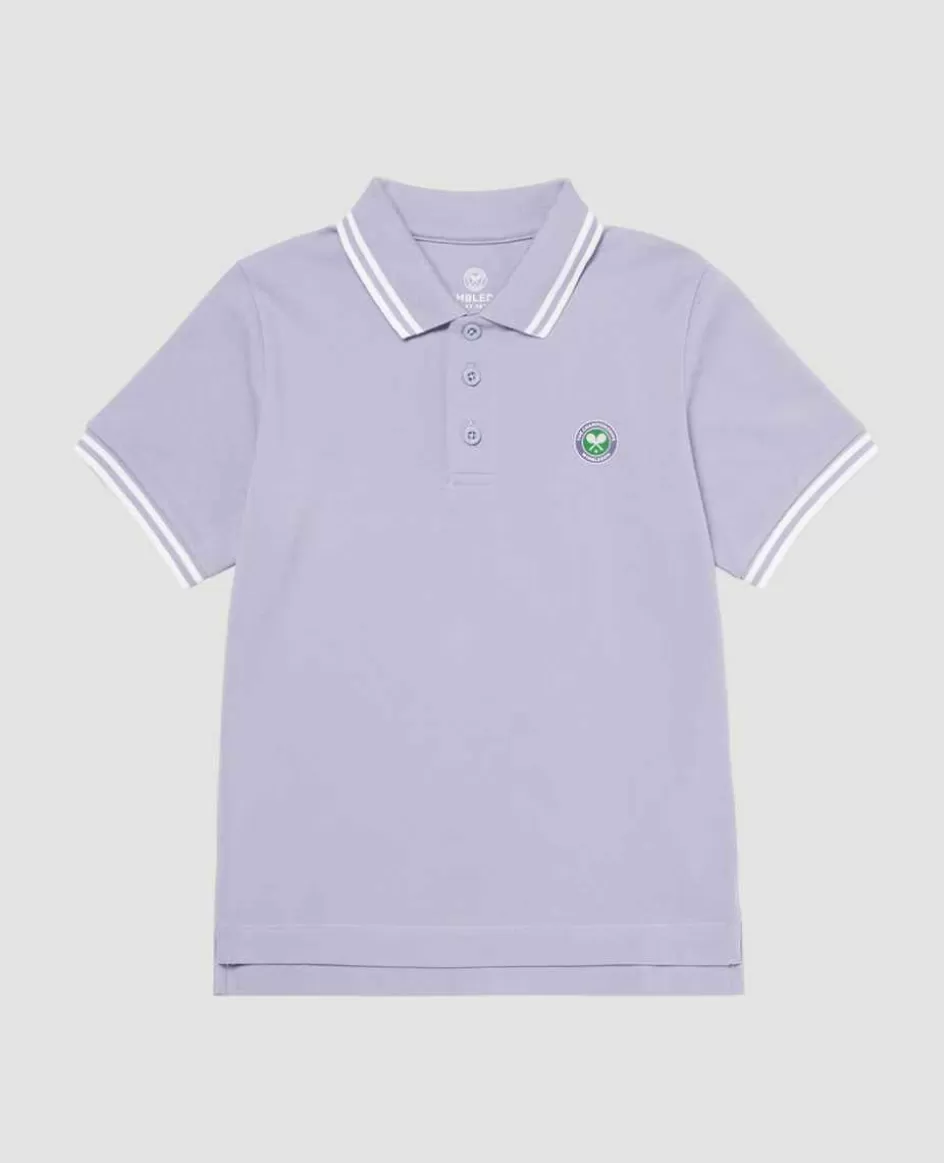 Wimbledon Kids Pique Polo - Lilac