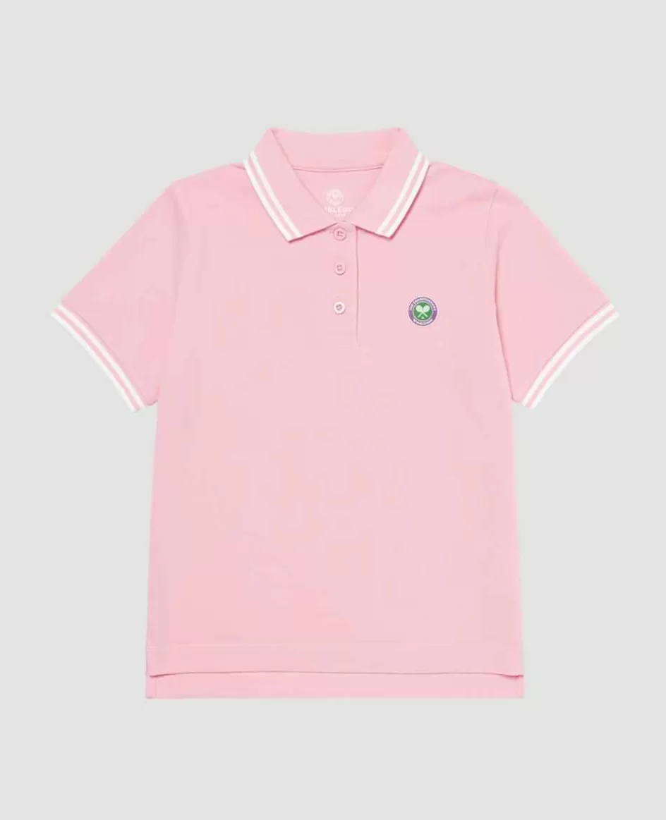 Wimbledon Kids Pique Polo - Pink