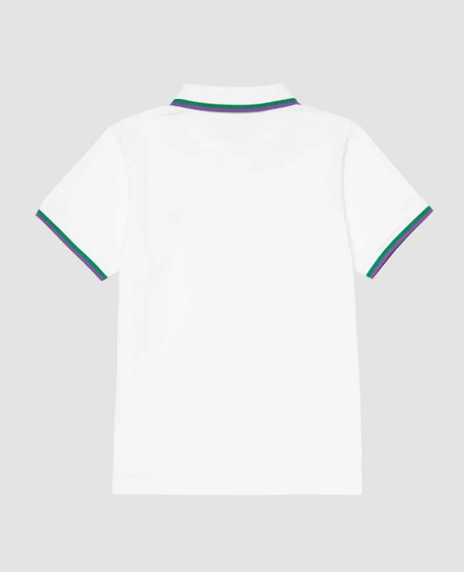 Wimbledon Kids Pique Polo - White