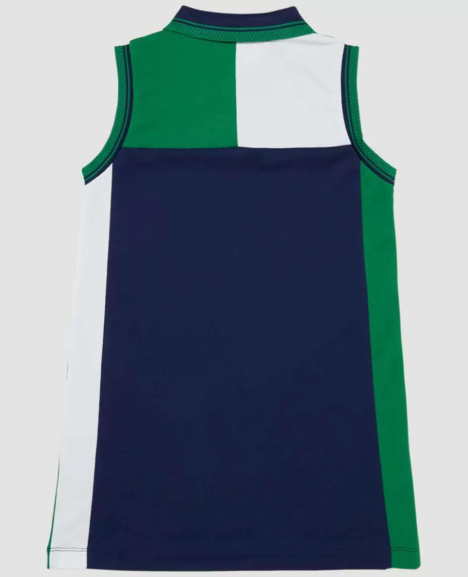 Wimbledon Kids Sleeveless Polo Dress Multi