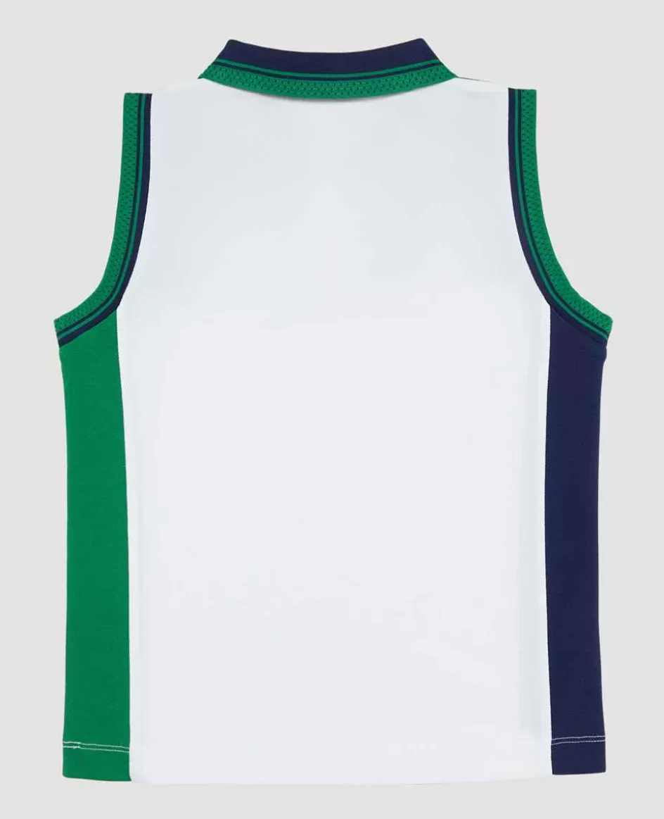 Wimbledon Kids Sleeveless Polo Multi