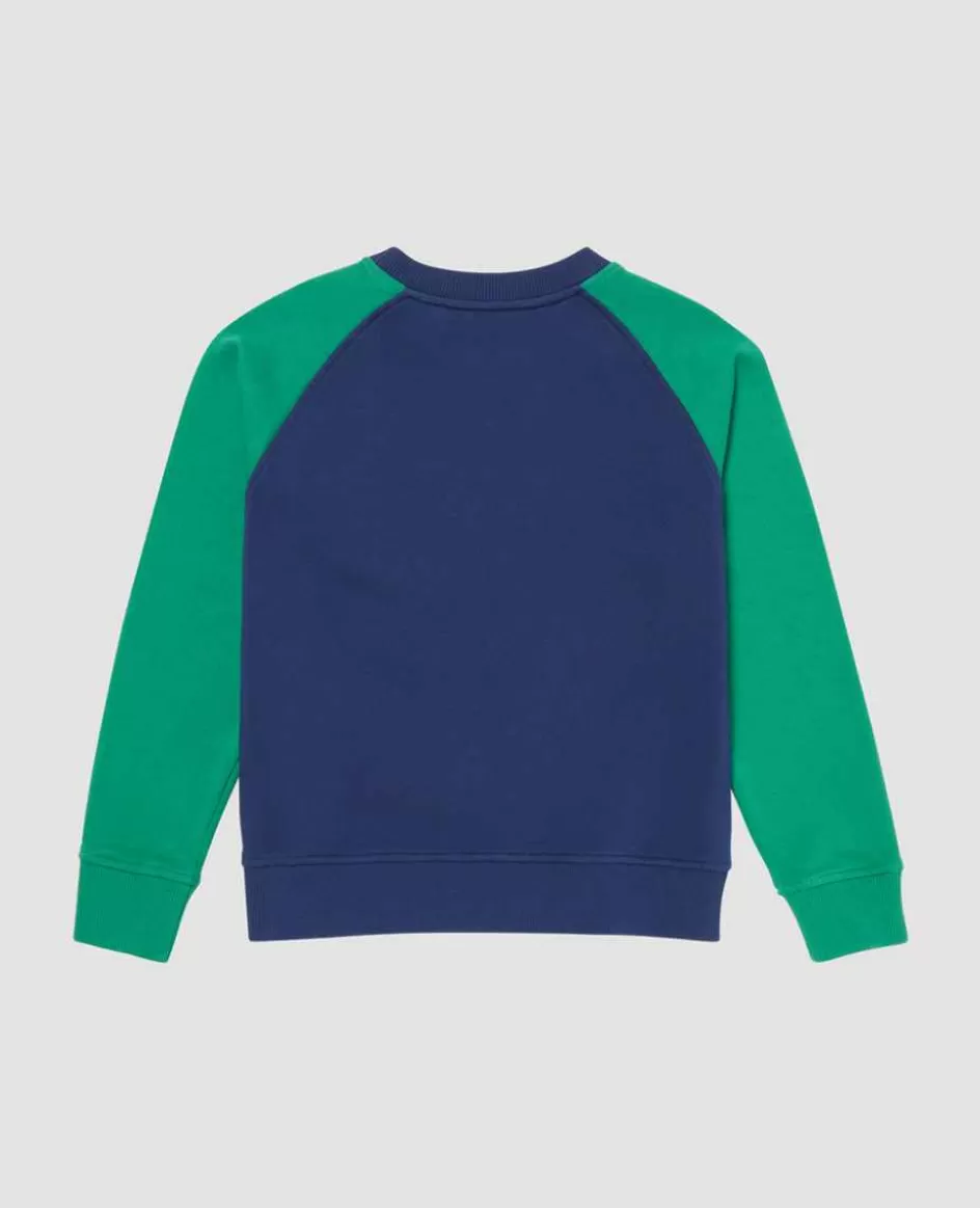 Wimbledon Kids Sweatshirt - Navy & Green