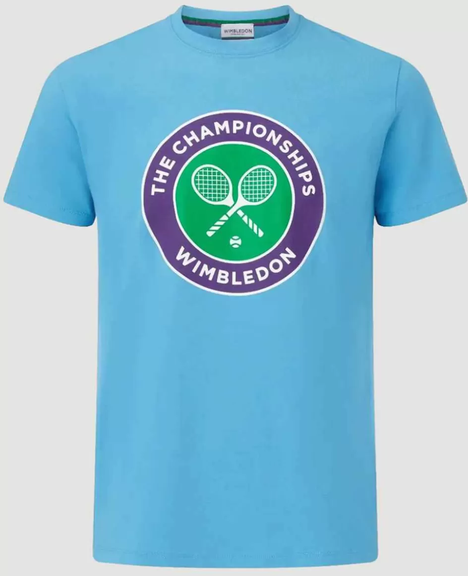 Wimbledon Men's Championships Logo T-Shirt - Sky Blue