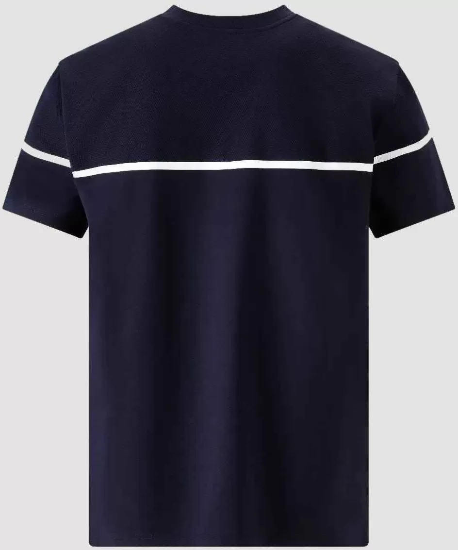 Wimbledon Men's Chest Stripe 'W' Print T-Shirt - Midnight