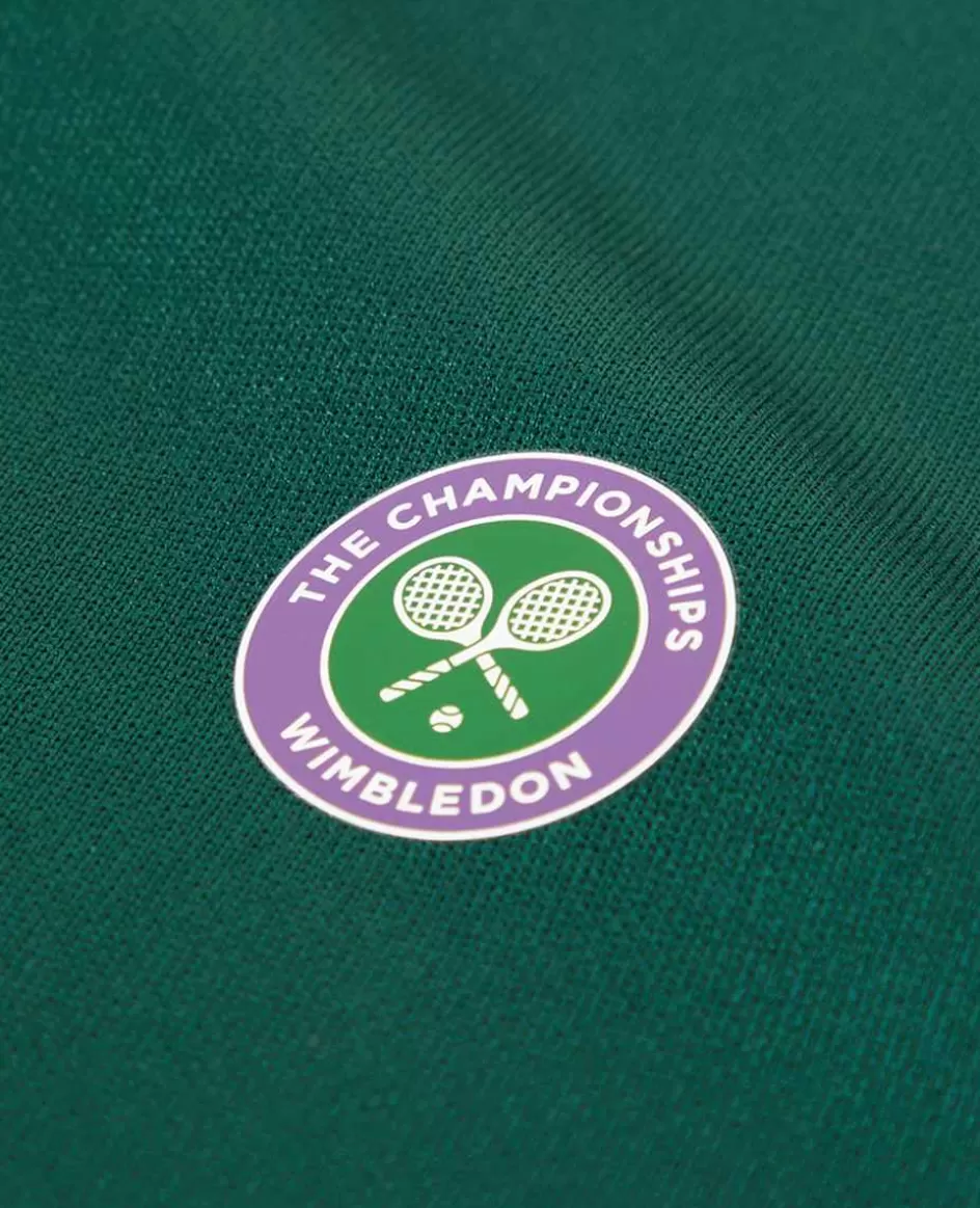 Wimbledon Mens Core Performance 1/4 Zip Training Top - Green