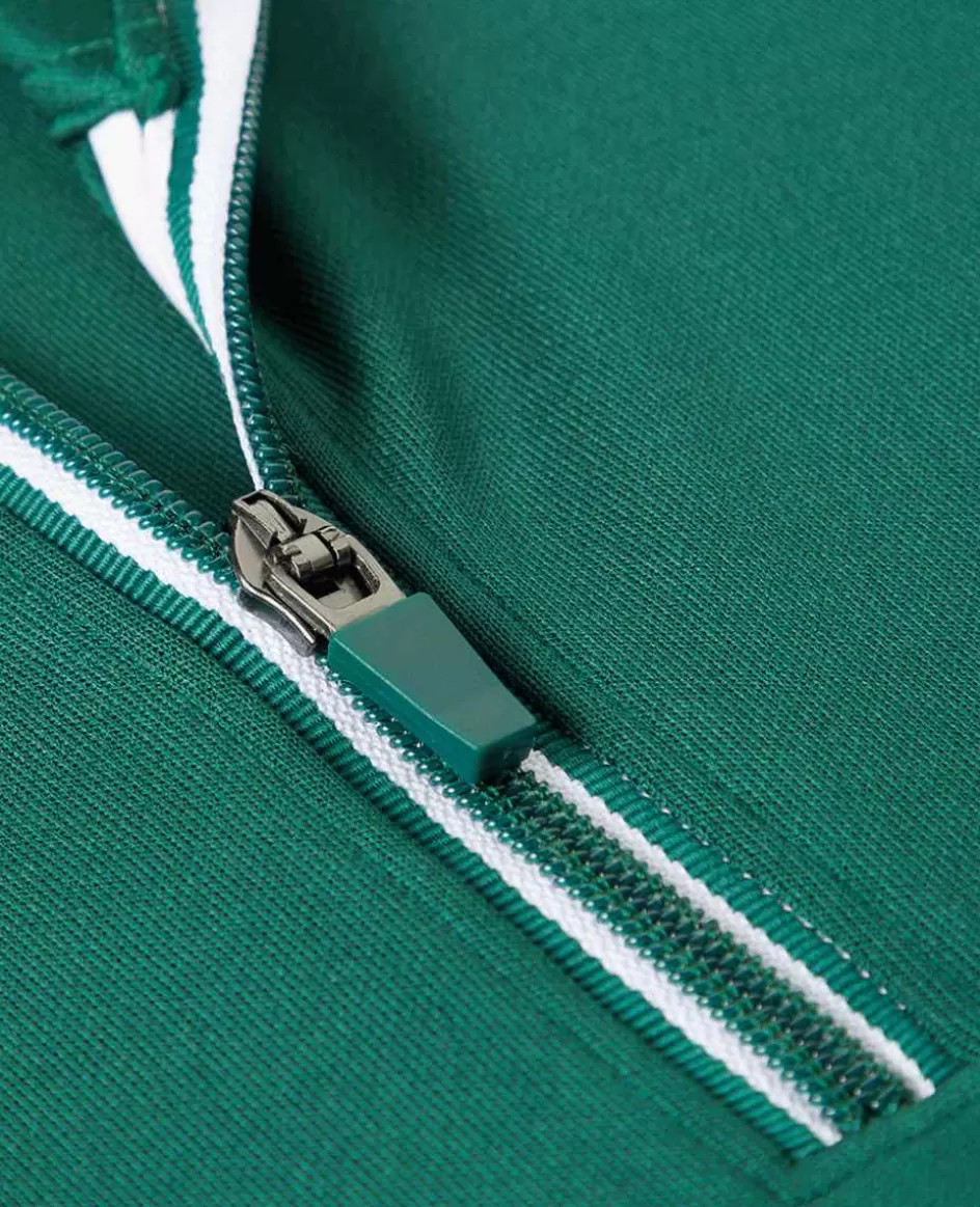 Wimbledon Mens Core Performance 1/4 Zip Training Top - Green