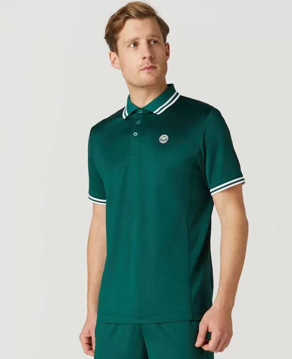 Wimbledon Mens Core Performance Polo - Green