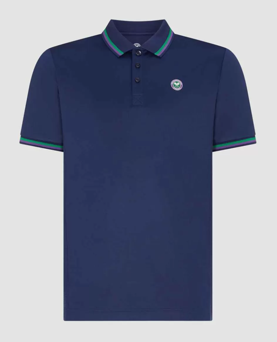 Wimbledon Mens Core Performance Polo - Navy