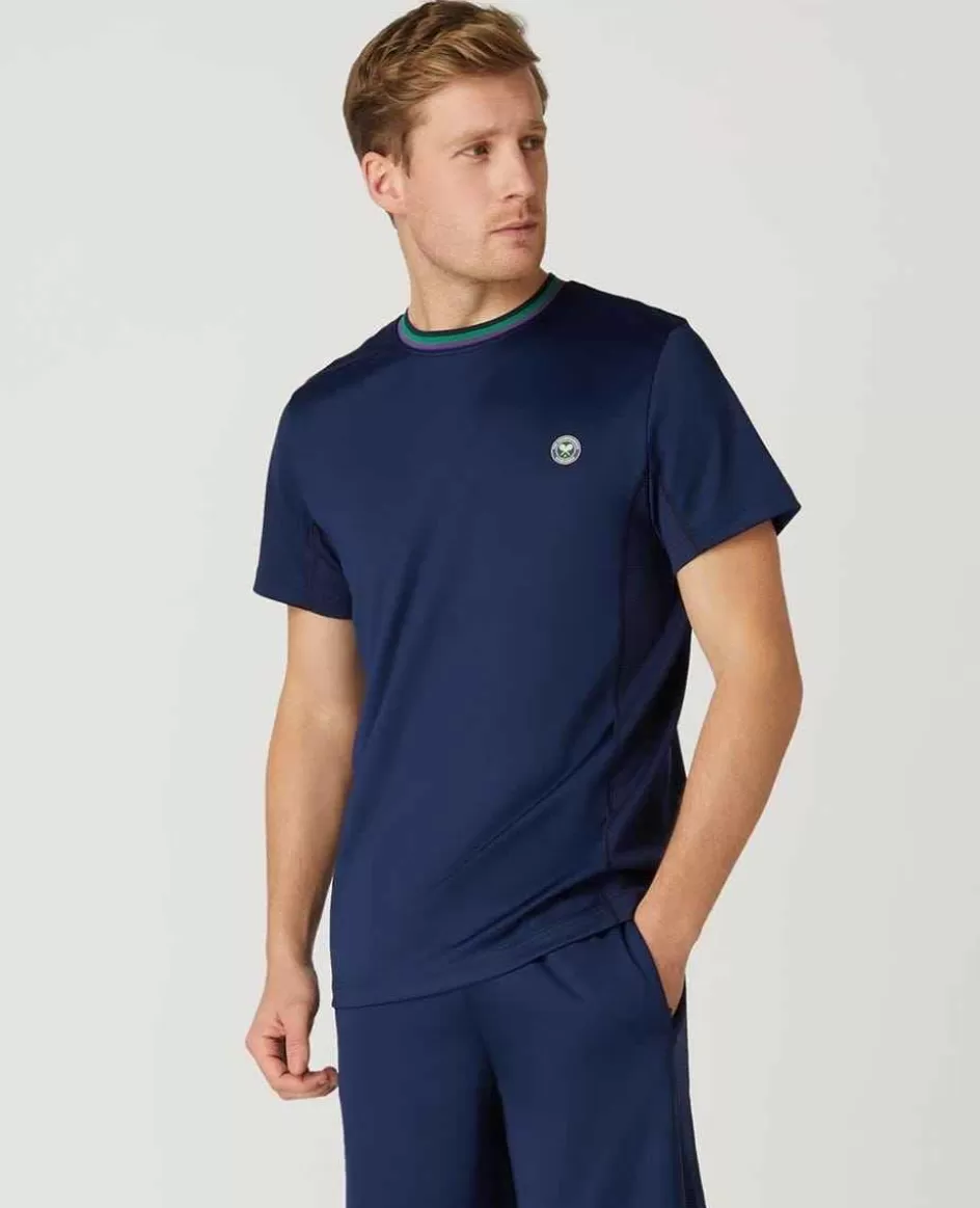 Wimbledon Mens Core Performance Tee - Navy