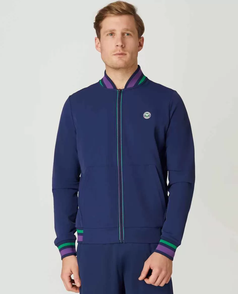 Wimbledon Mens Full Zip Jacket - Navy