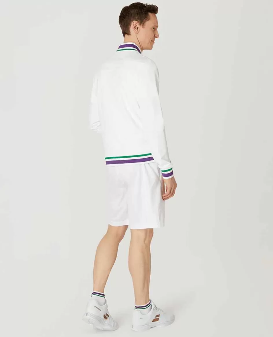 Wimbledon Mens Full Zip Jacket - White