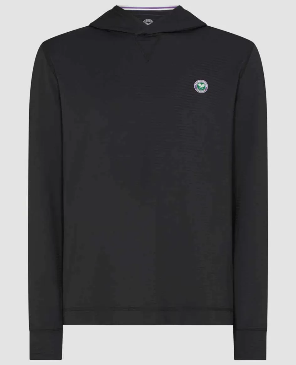 Wimbledon Mens Light Performance Hoody - Black