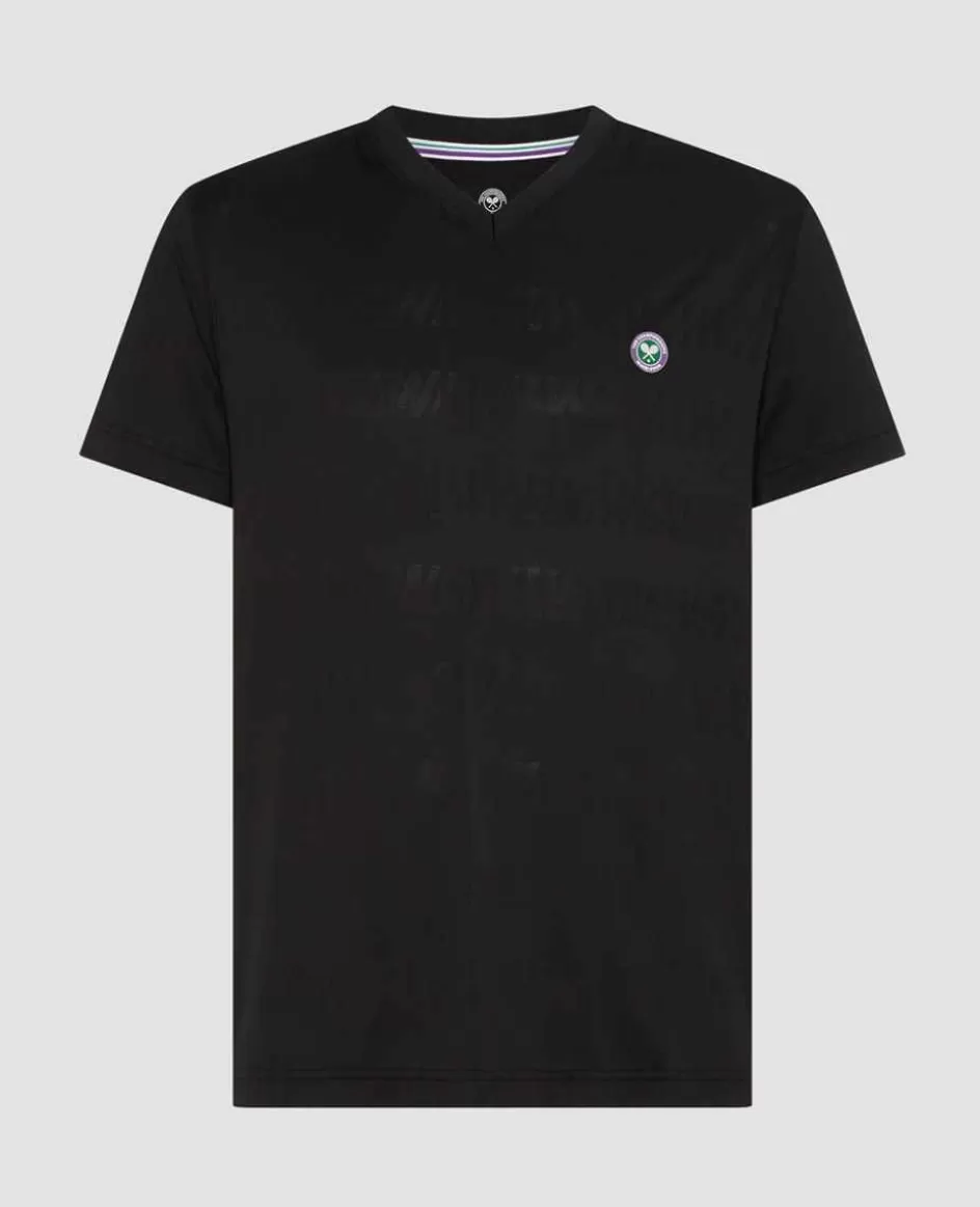 Wimbledon Mens Light Performance T-Shirt - Black