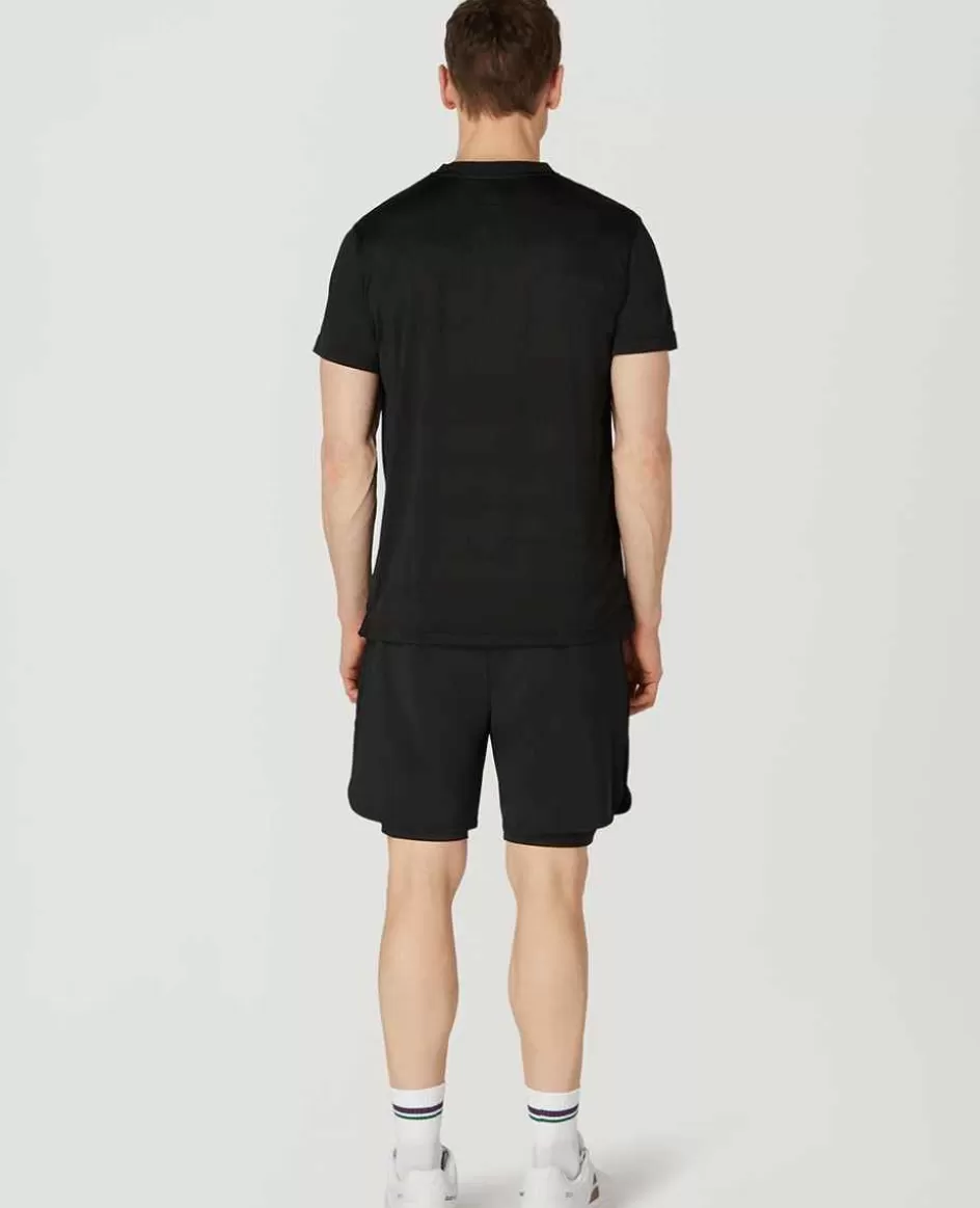 Wimbledon Mens Light Performance T-Shirt - Black