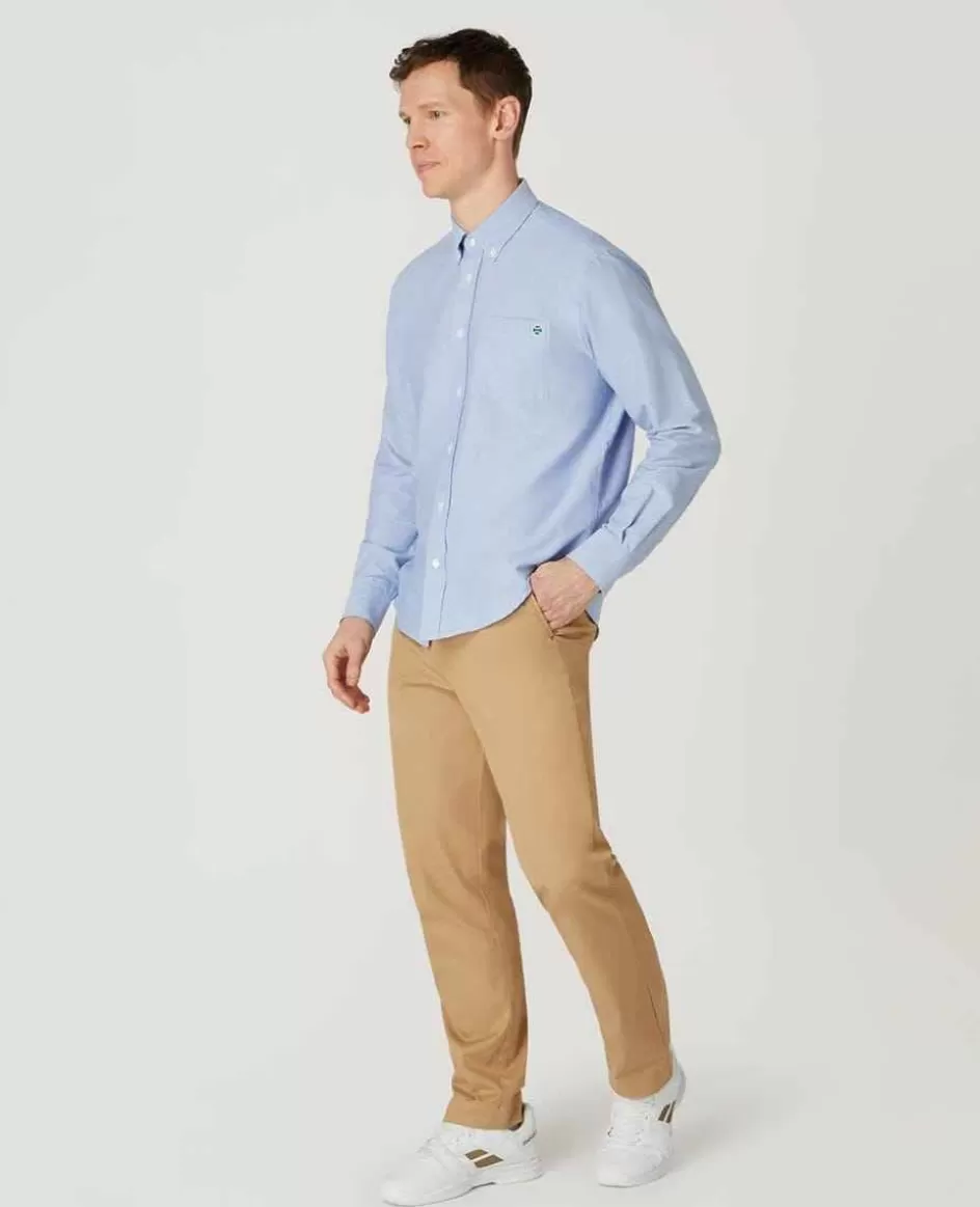 Wimbledon Mens Oxford Shirt - Blue