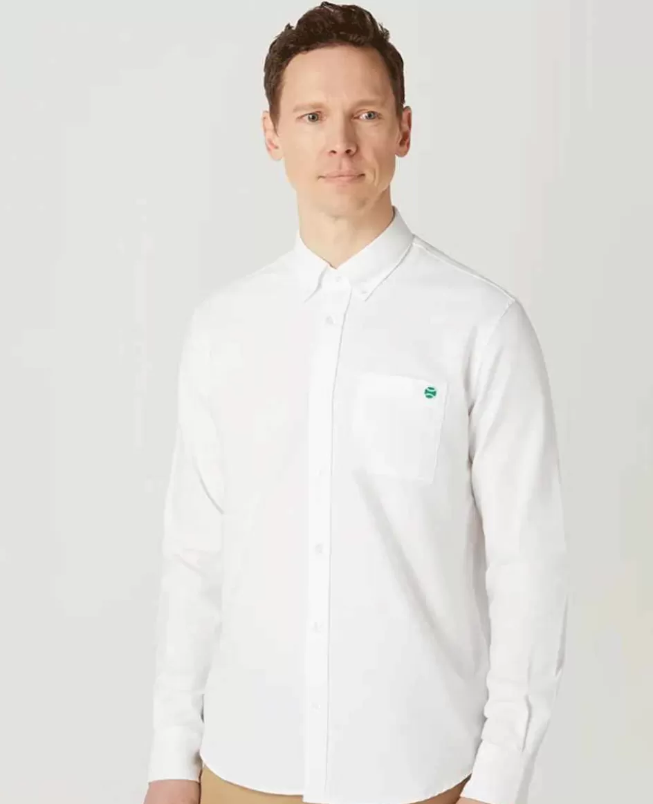 Wimbledon Mens Oxford Shirt - White