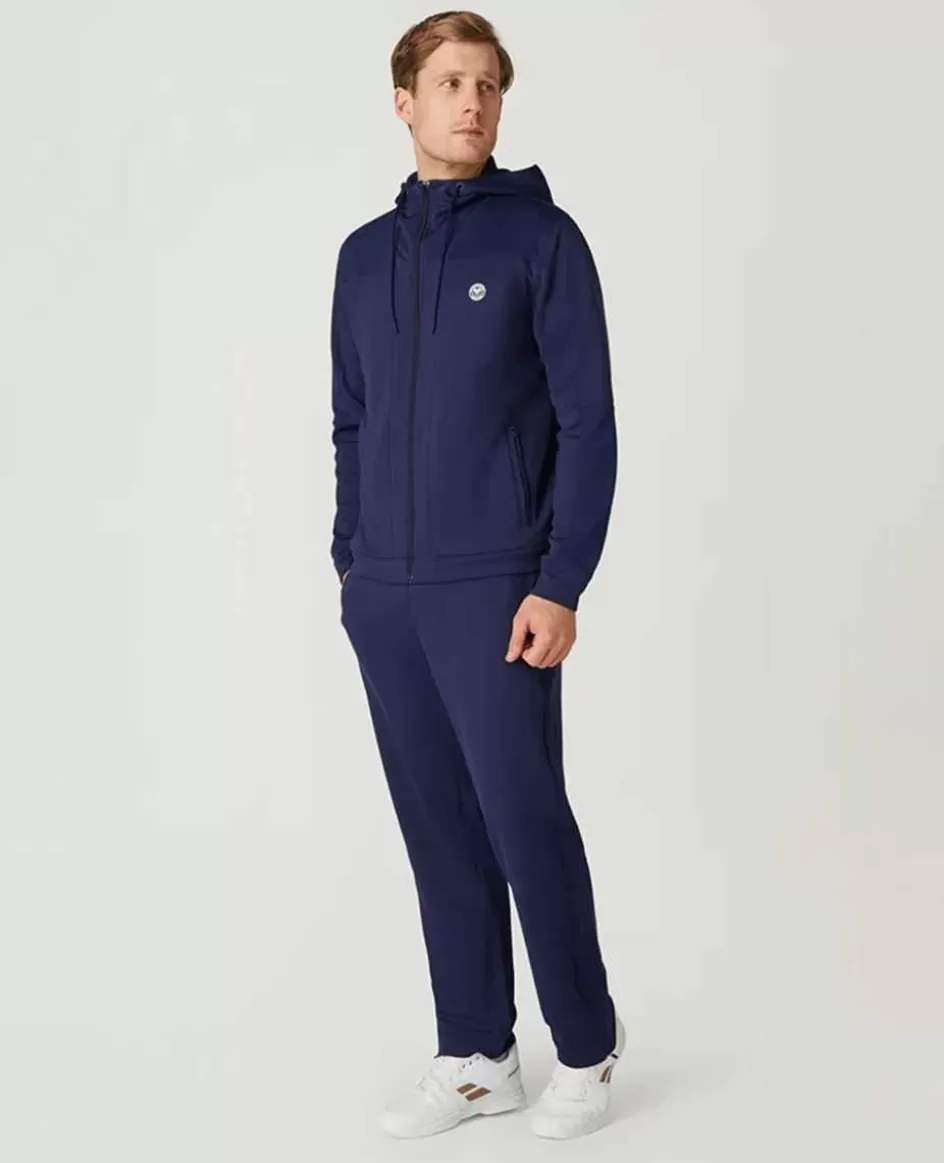Wimbledon Mens Performance Hoody - Navy