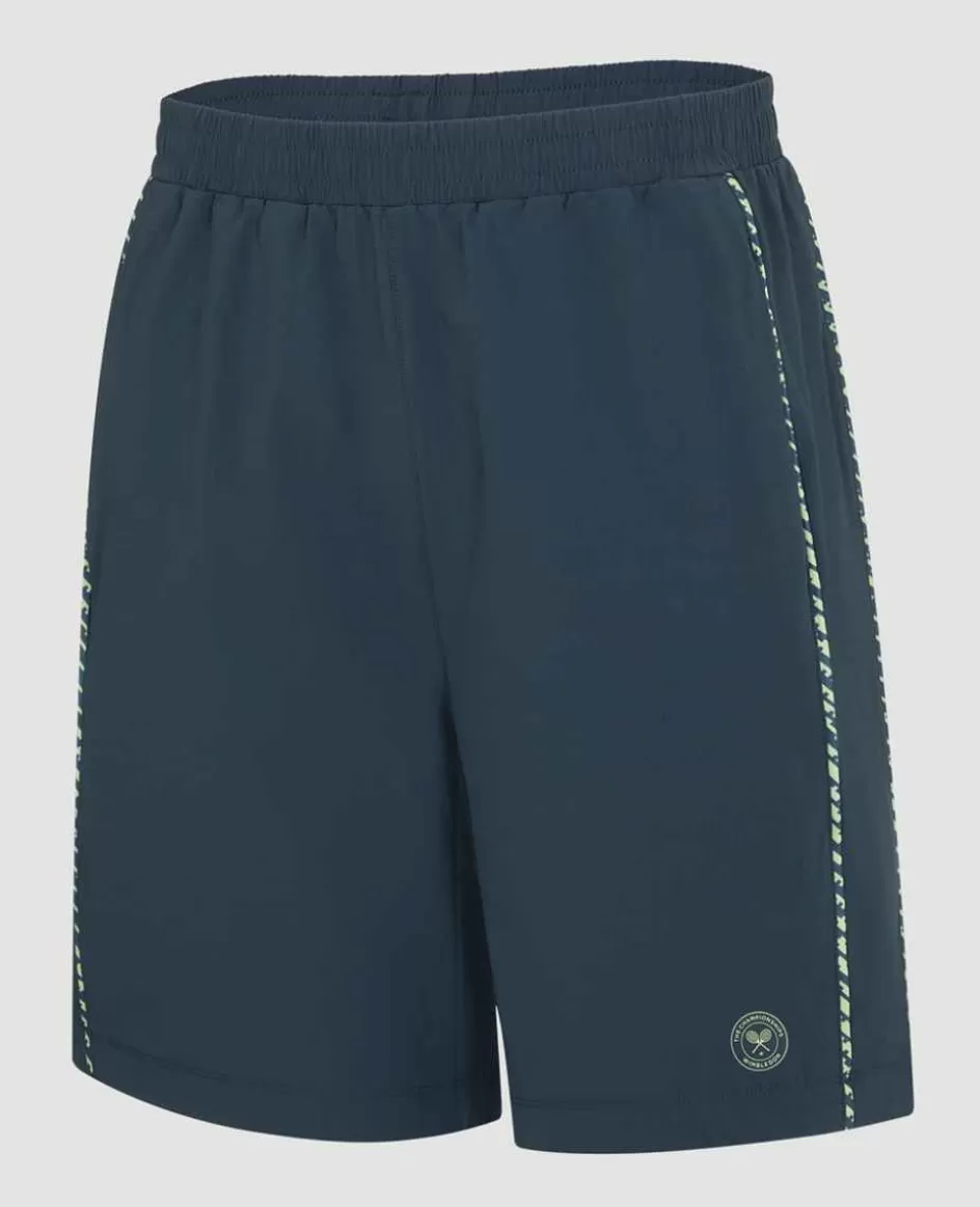 Wimbledon Mens Performance Short - Steel & Lime