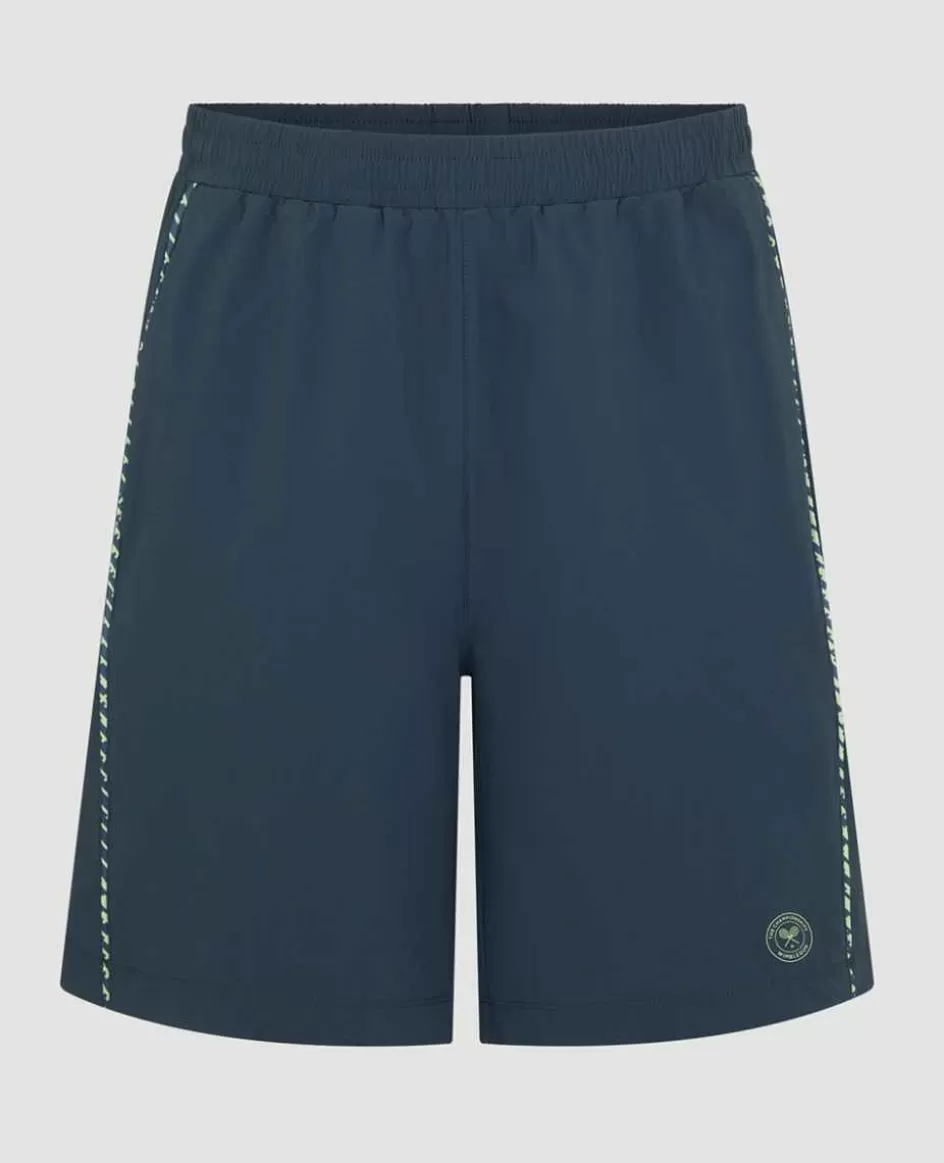 Wimbledon Mens Performance Short - Steel & Lime