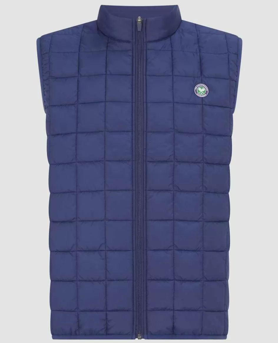 Wimbledon Mens Quilted Gilet - Navy