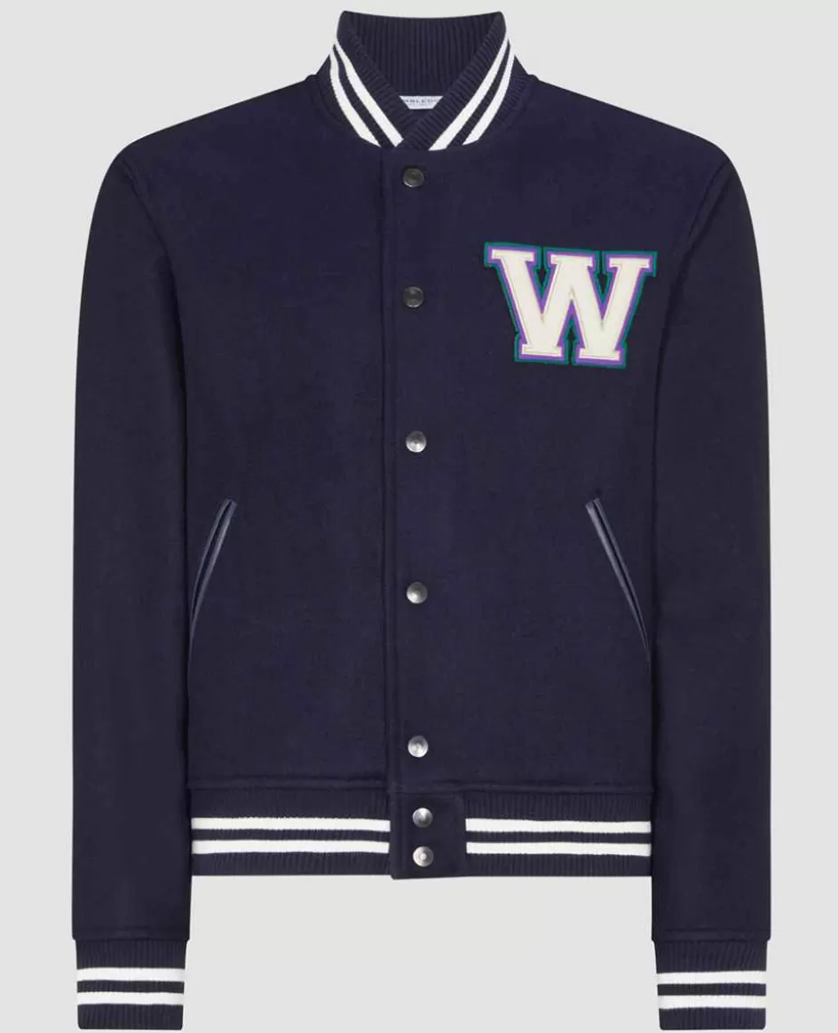 Wimbledon Mens Varsity Jacket - Navy