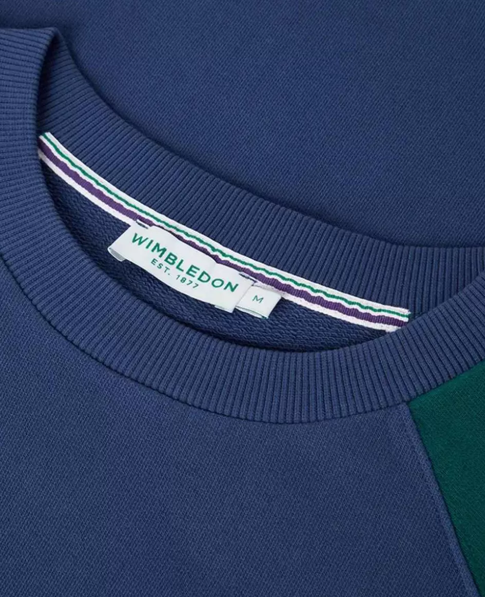 Wimbledon Mens Varsity Sweatshirt - Navy