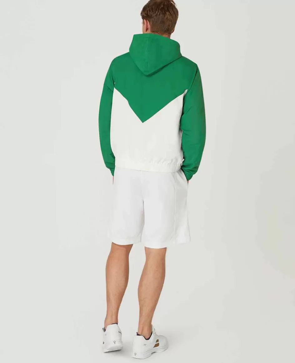 Wimbledon Mens Windbreaker Jacket - Green & White