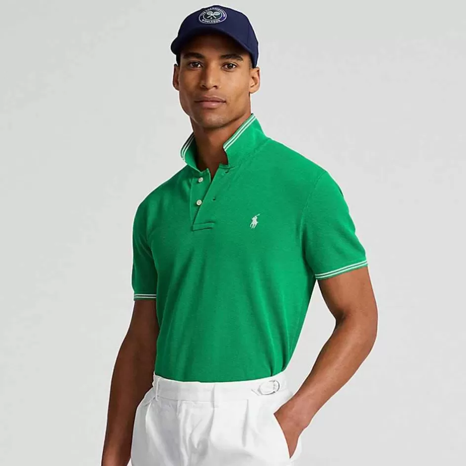 Ralph Lauren Polo Men's Cotton Polo-Collar Sweater - Green