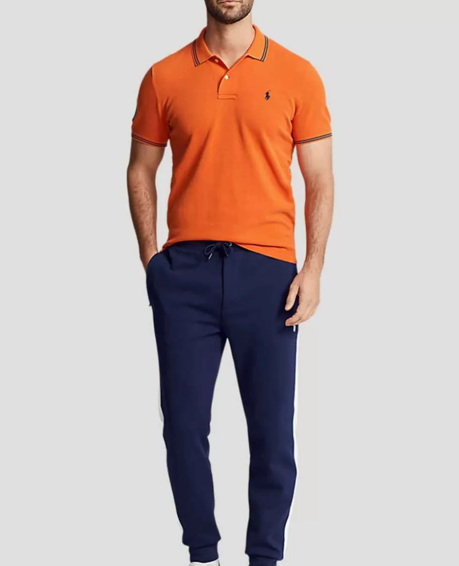 Ralph Lauren Polo Men's Cotton Polo-Collar Sweater - Orange