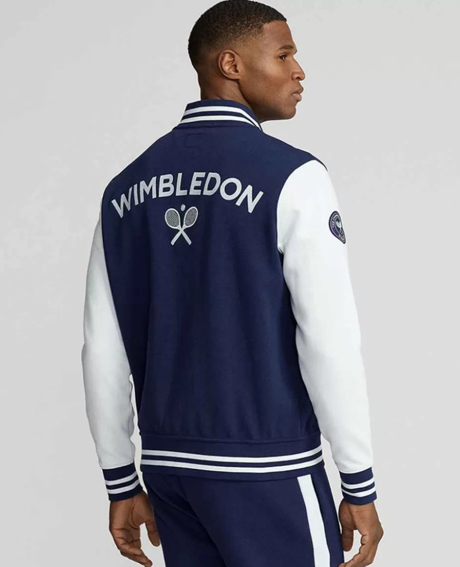 Ralph Lauren Polo Men's Double-Knit Baseball Jacket - Navy
