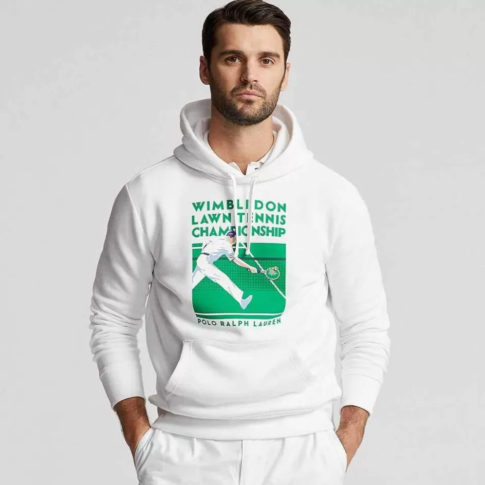 Ralph Lauren Polo Men's Fleece Graphic Hoodie - White