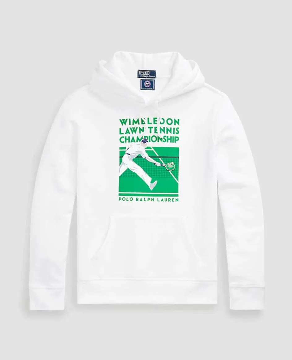 Ralph Lauren Polo Men's Fleece Graphic Hoodie - White