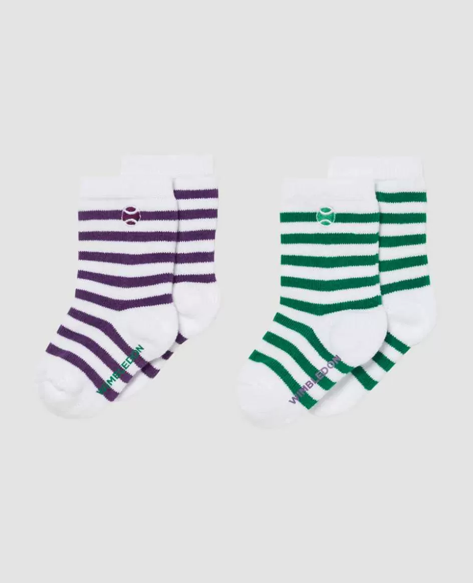 Wimbledon Socks Baby Two Pack Stripe