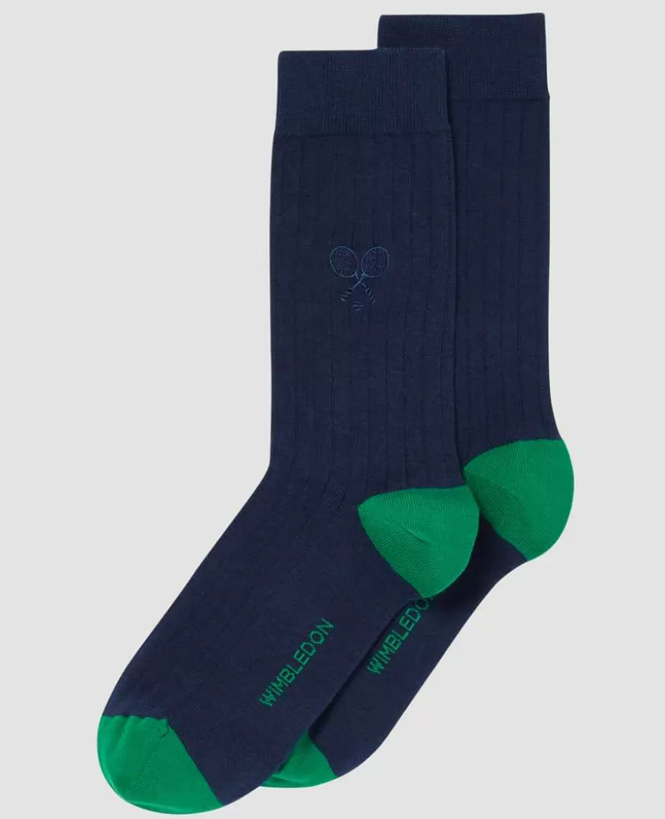 Wimbledon Socks Business - Navy & Green