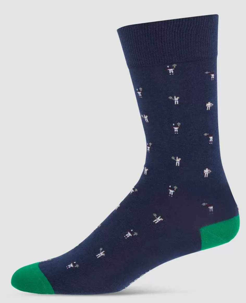 Wimbledon Socks Player - Navy & Green