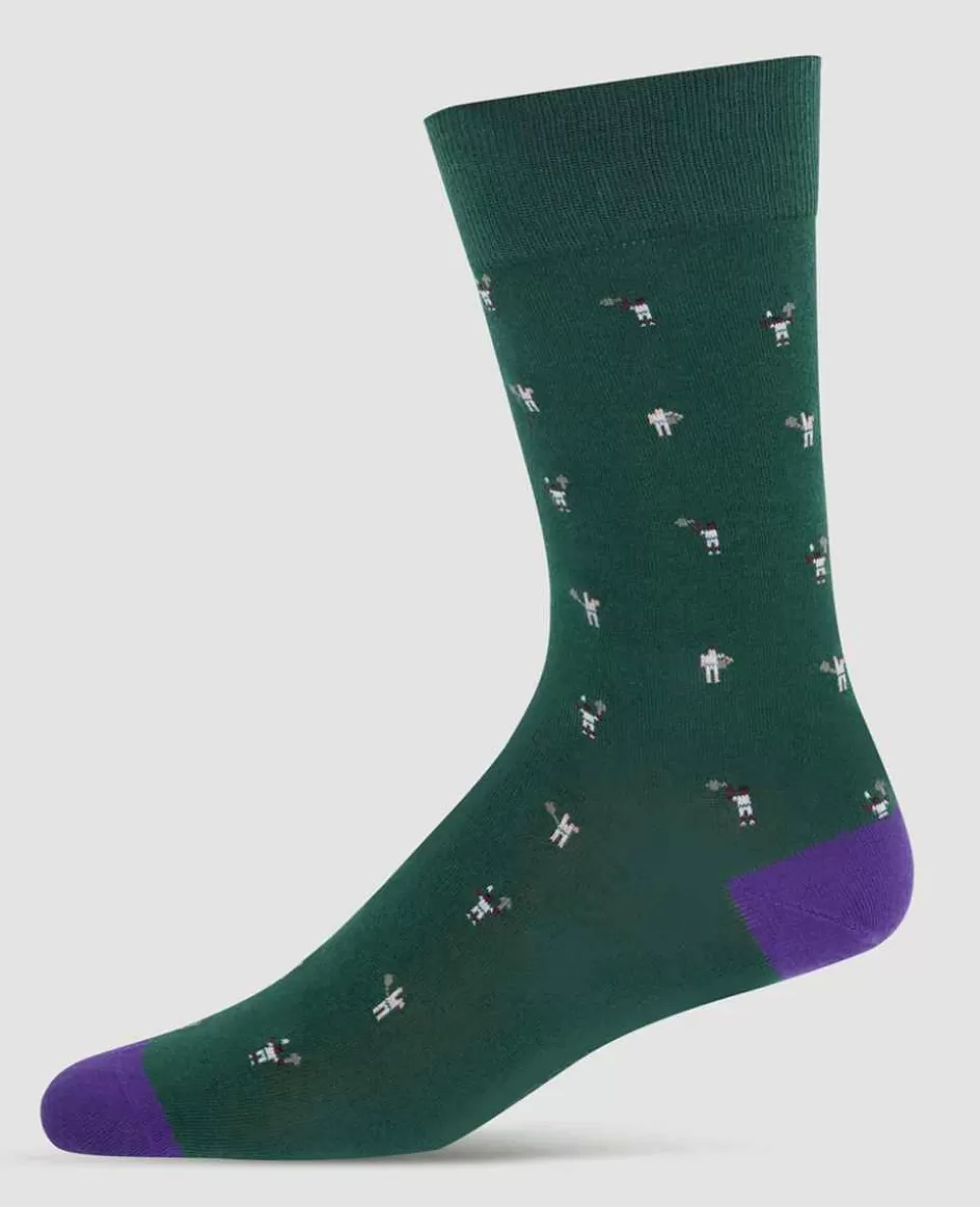 Wimbledon Socks Player- Green & Purple