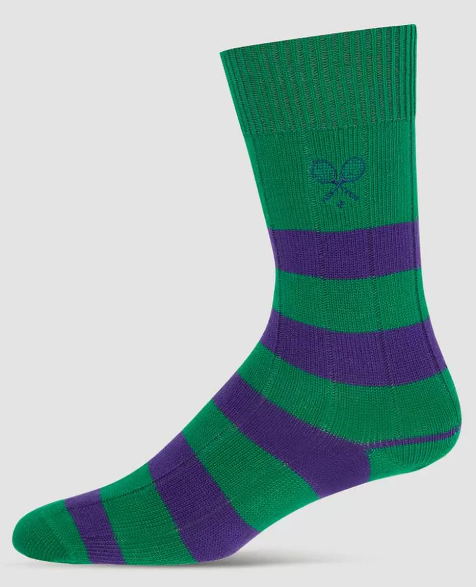 Wimbledon Socks Rugby - Green & Purple