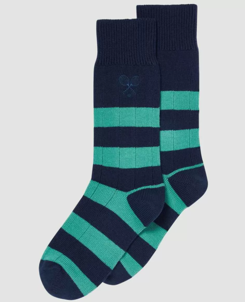 Wimbledon Socks Rugby - Navy & Green