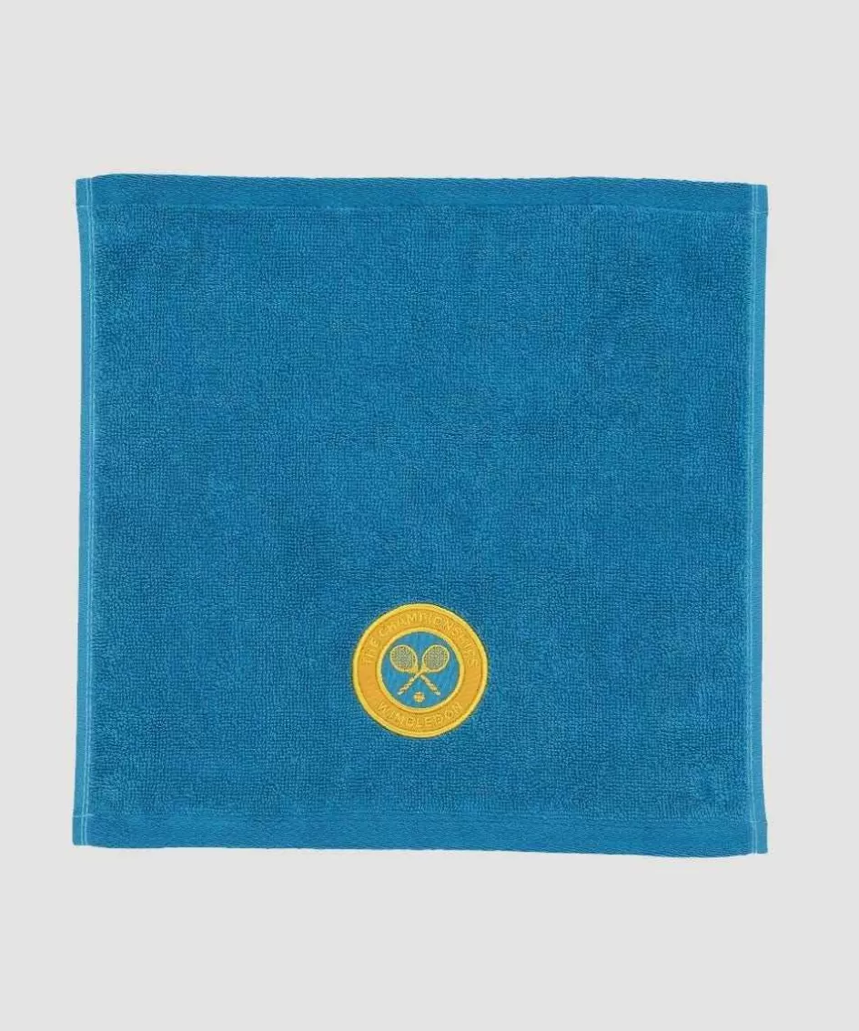 Christy Wimbledon Face Towels Turquoise & Ochre Twin Pack